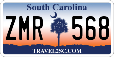 SC license plate ZMR568