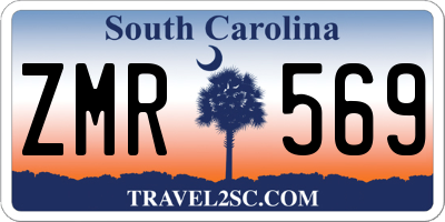 SC license plate ZMR569