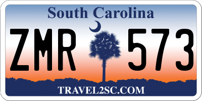 SC license plate ZMR573