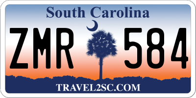 SC license plate ZMR584