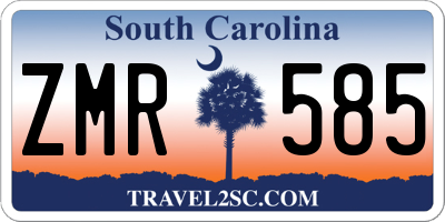 SC license plate ZMR585