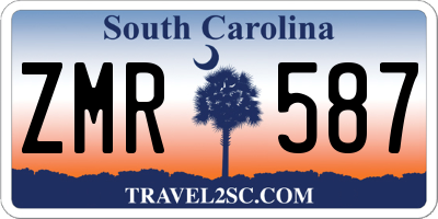 SC license plate ZMR587