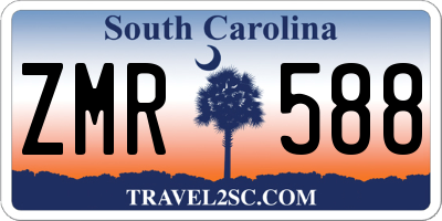 SC license plate ZMR588