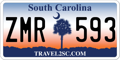 SC license plate ZMR593