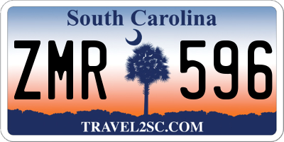 SC license plate ZMR596