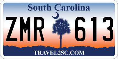 SC license plate ZMR613