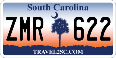 SC license plate ZMR622