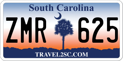 SC license plate ZMR625