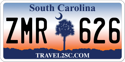 SC license plate ZMR626