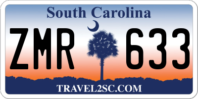 SC license plate ZMR633