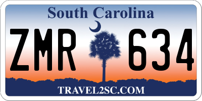 SC license plate ZMR634
