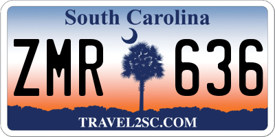 SC license plate ZMR636