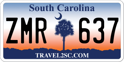 SC license plate ZMR637