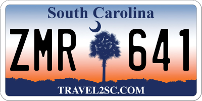 SC license plate ZMR641