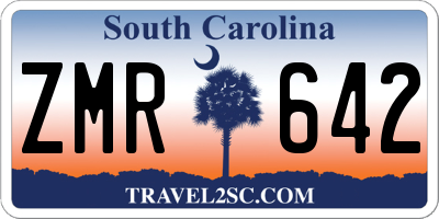 SC license plate ZMR642