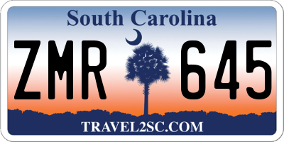 SC license plate ZMR645