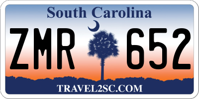 SC license plate ZMR652