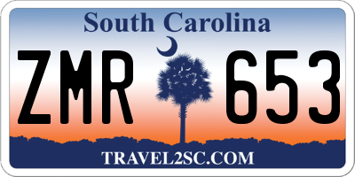 SC license plate ZMR653
