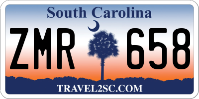 SC license plate ZMR658