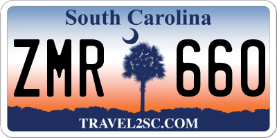 SC license plate ZMR660