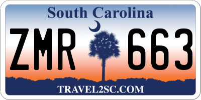 SC license plate ZMR663