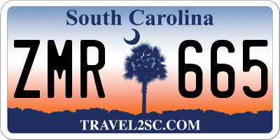 SC license plate ZMR665