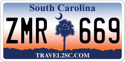 SC license plate ZMR669