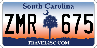SC license plate ZMR675