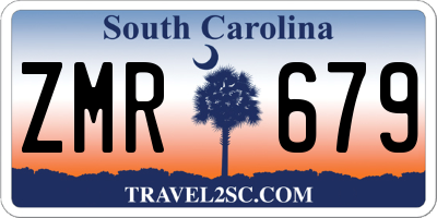SC license plate ZMR679