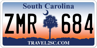 SC license plate ZMR684