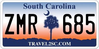 SC license plate ZMR685