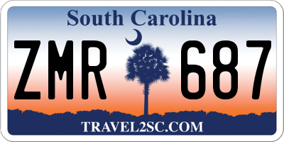 SC license plate ZMR687