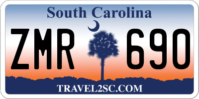 SC license plate ZMR690
