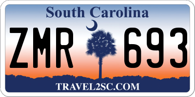 SC license plate ZMR693