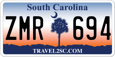 SC license plate ZMR694