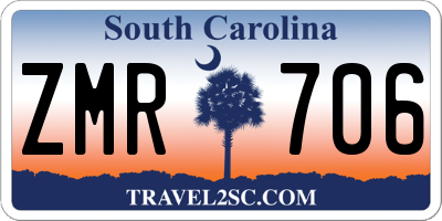 SC license plate ZMR706