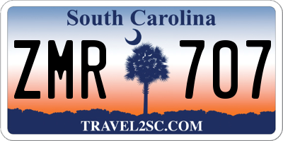 SC license plate ZMR707