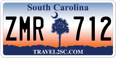 SC license plate ZMR712