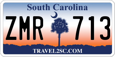 SC license plate ZMR713