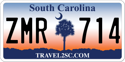 SC license plate ZMR714