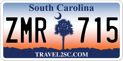 SC license plate ZMR715