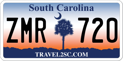 SC license plate ZMR720