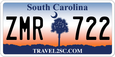 SC license plate ZMR722