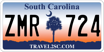 SC license plate ZMR724