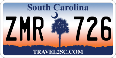 SC license plate ZMR726