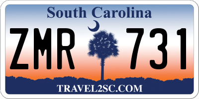 SC license plate ZMR731