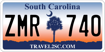 SC license plate ZMR740