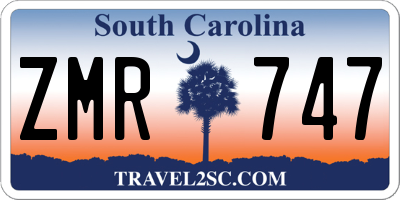 SC license plate ZMR747