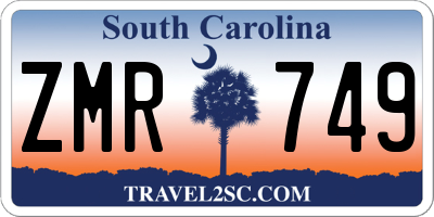 SC license plate ZMR749