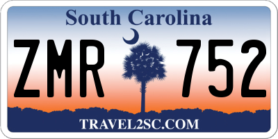 SC license plate ZMR752
